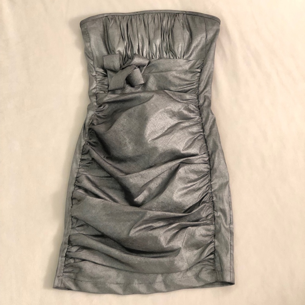 Jessica McClintock Metallic Mini Dress